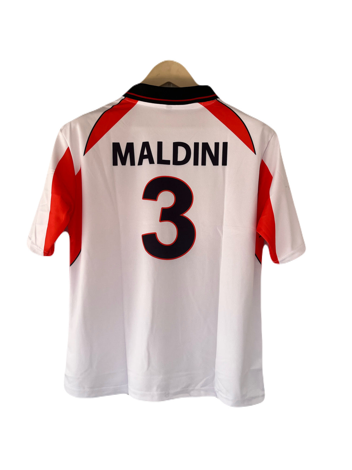 Ac milan 1997-98 maldini Away Five Sleeve collar Sublimation Jersey - Ms Retro Store