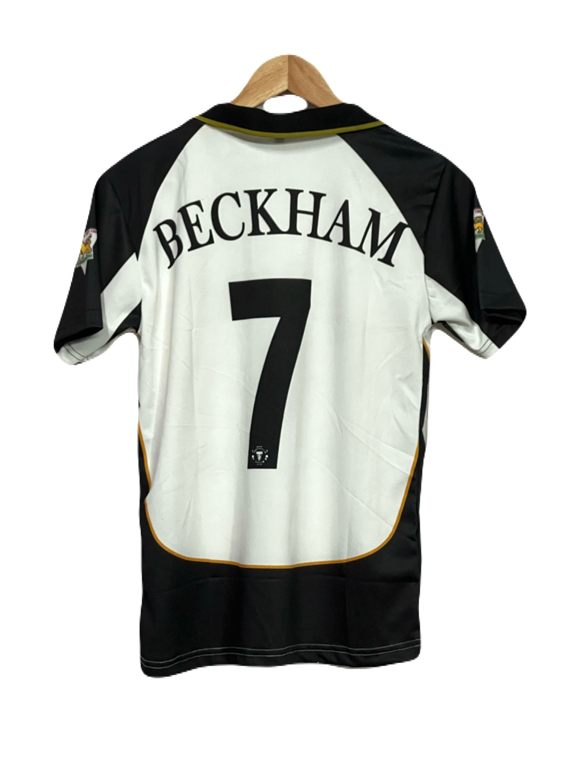United vintage beckham yellow white jersey P8