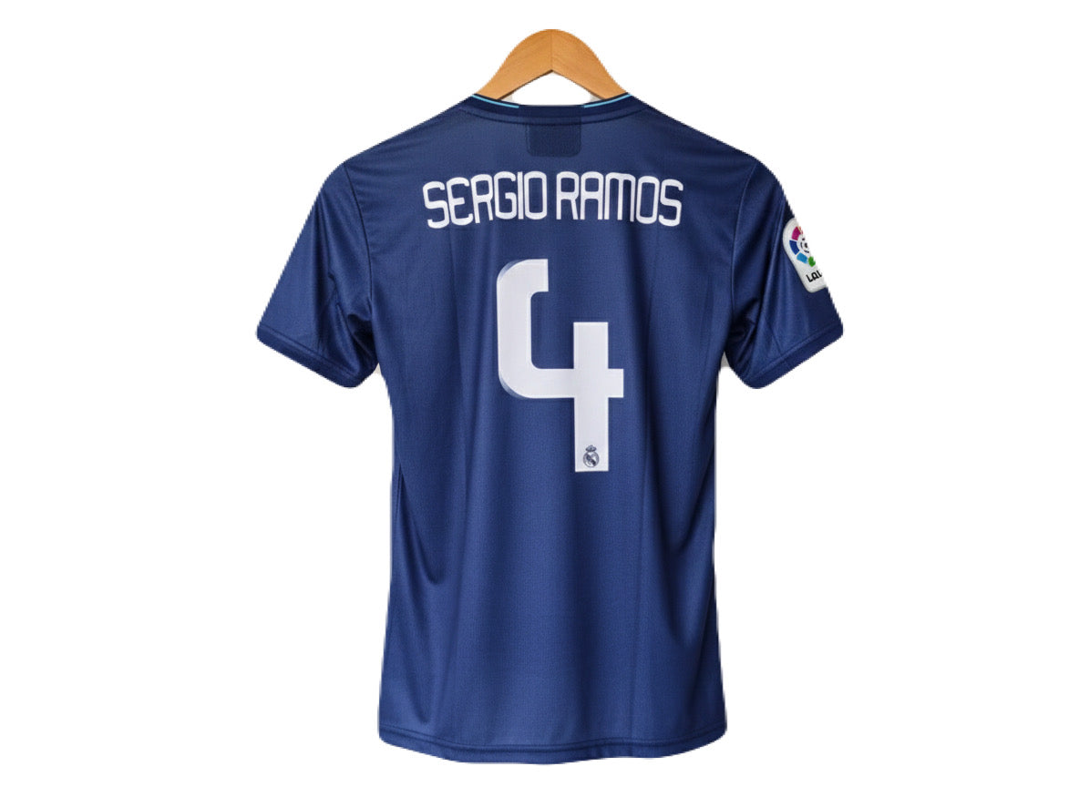 Real Madrid 2008/09 Away Jersey Sergio Ramos Half sleeve -P1177 MS Retro Store