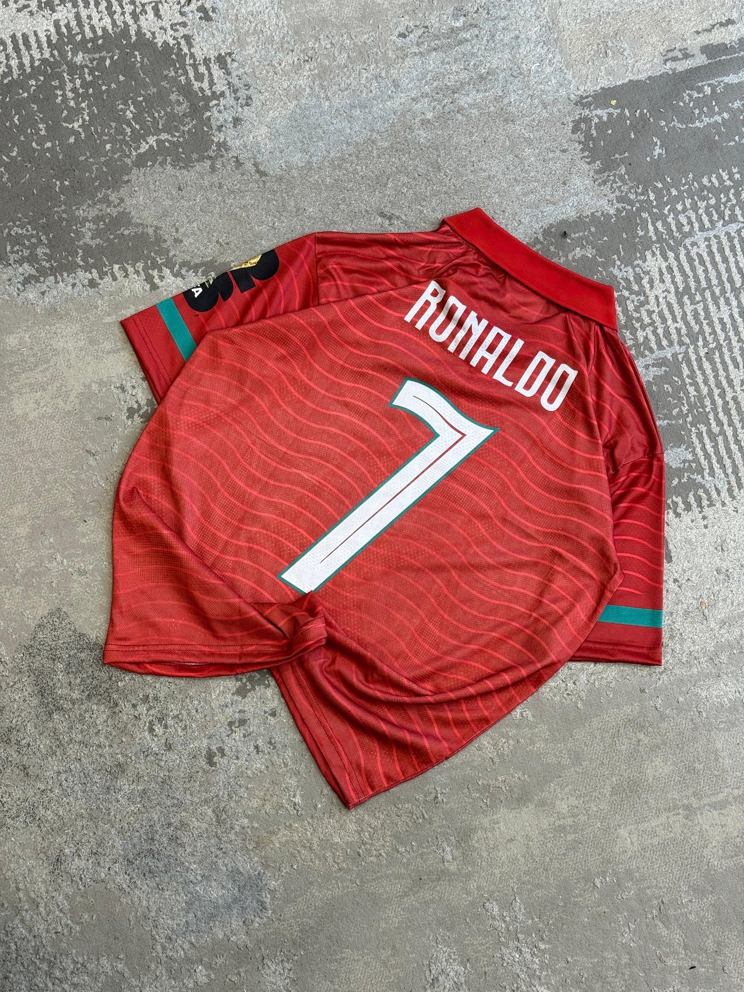 Ronaldo Portugal 2026 Home World Cup Premium Quality Collar Five Sleeve Sublimation -