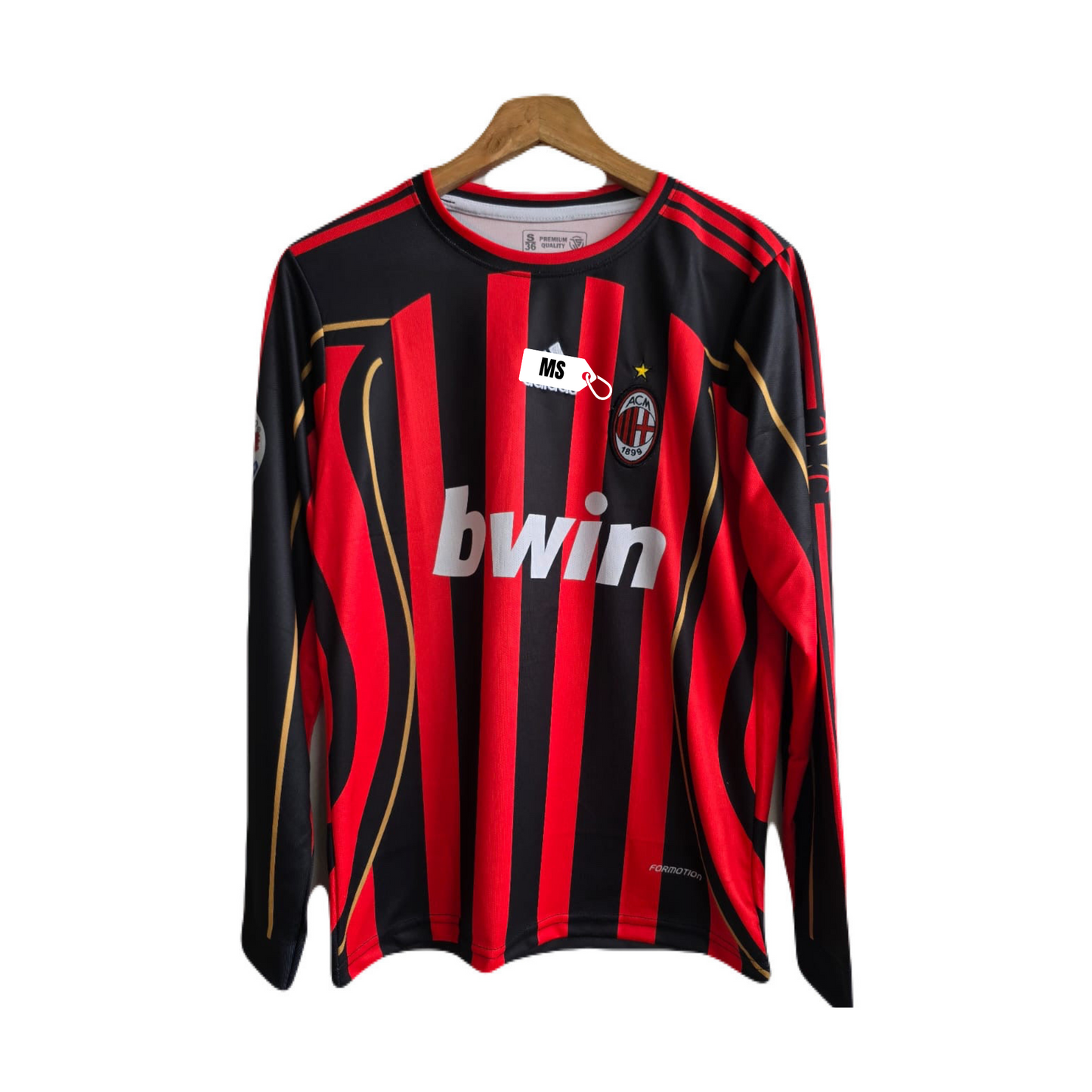 Ac milan 2006/07 home jersey kaka full sleeve P72