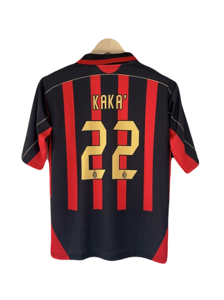 Ac milan 2006 kaka home collar Embroidery Fivesleeve jersey - P1442 ms retro store/1