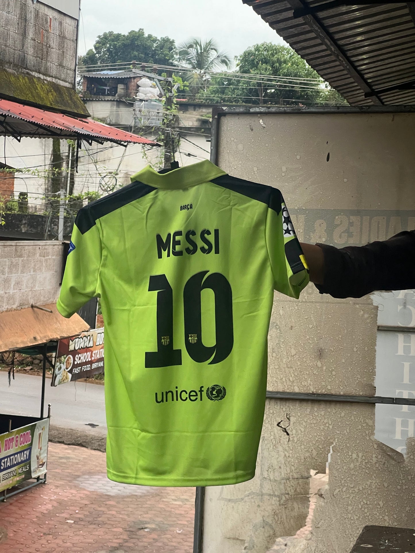 Barcelona Messi 2014-15 third kit collar type half sleeve P145 - bmg store