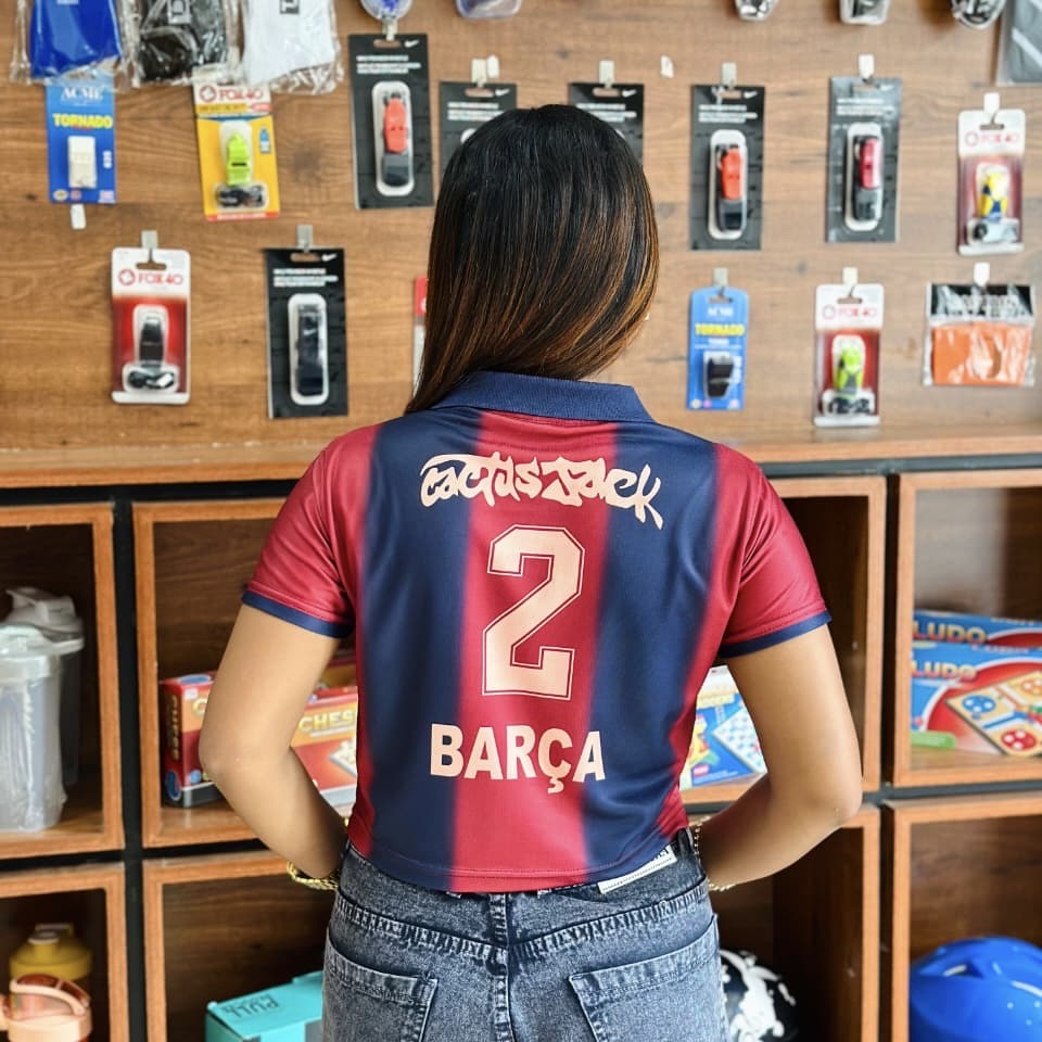 Crop top Collar neck jersey Barcelona Travis cott Edition - bmg store