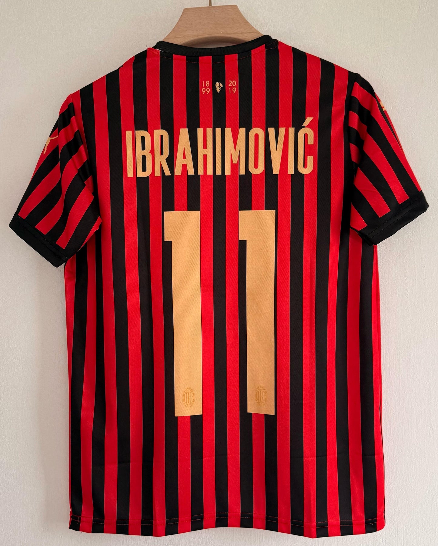 Ac Milan 120th Anniversary Special Edition Kit Ibrahimovic Half Sleeve - P1221 Ms Retro Store