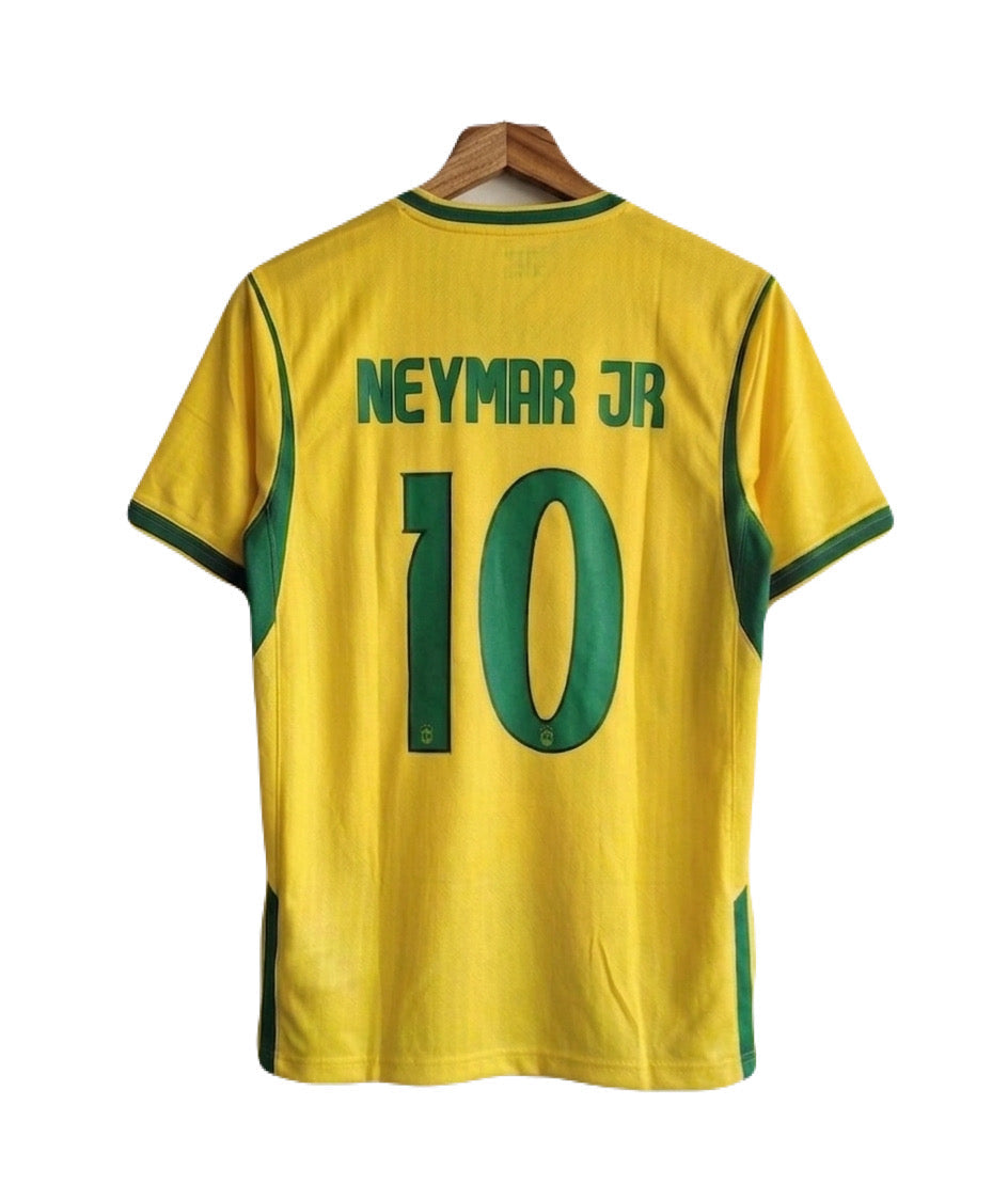 Brazil Home Jersey Neymar Half sleeve embroidery - Ms retro store