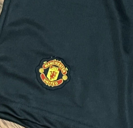 Manchester United home shorts embroidery -