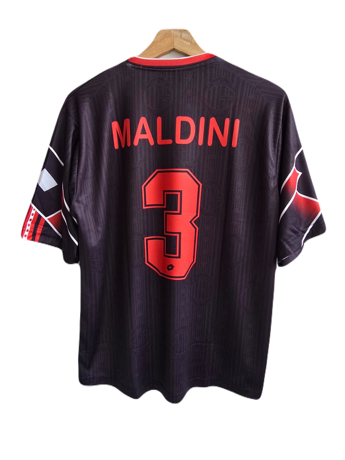 Ac milan vintage jersey maldini fivesleeve sublimation P231