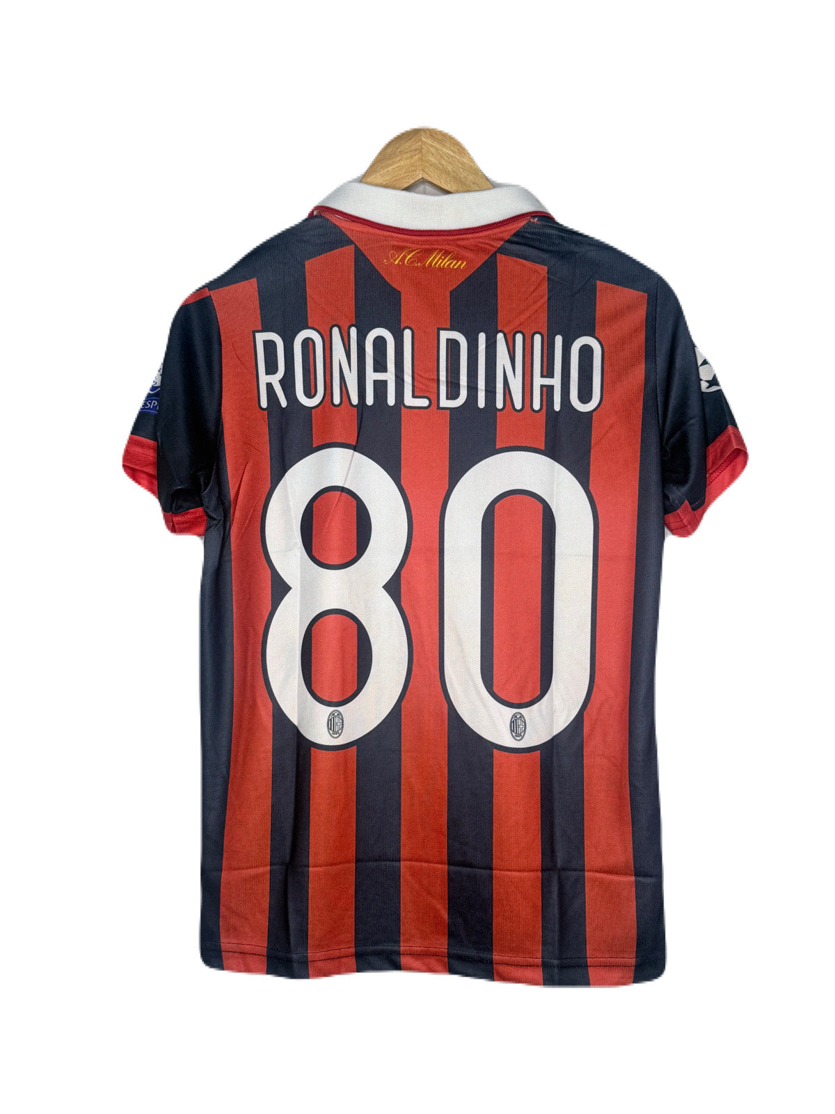 Ac Milan 2008 Home Kit Ronaldinho Half Sleeve - P450 bmg store