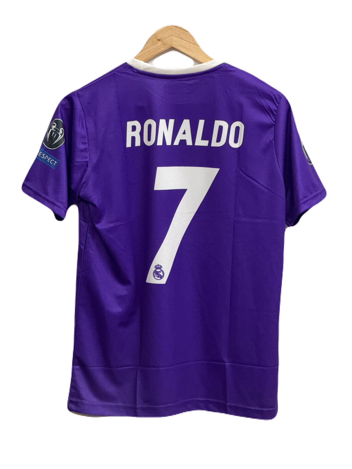 Purple 2017 Real madrid jersey Ronaldo half sleeve embroidery - P955 ms retro store