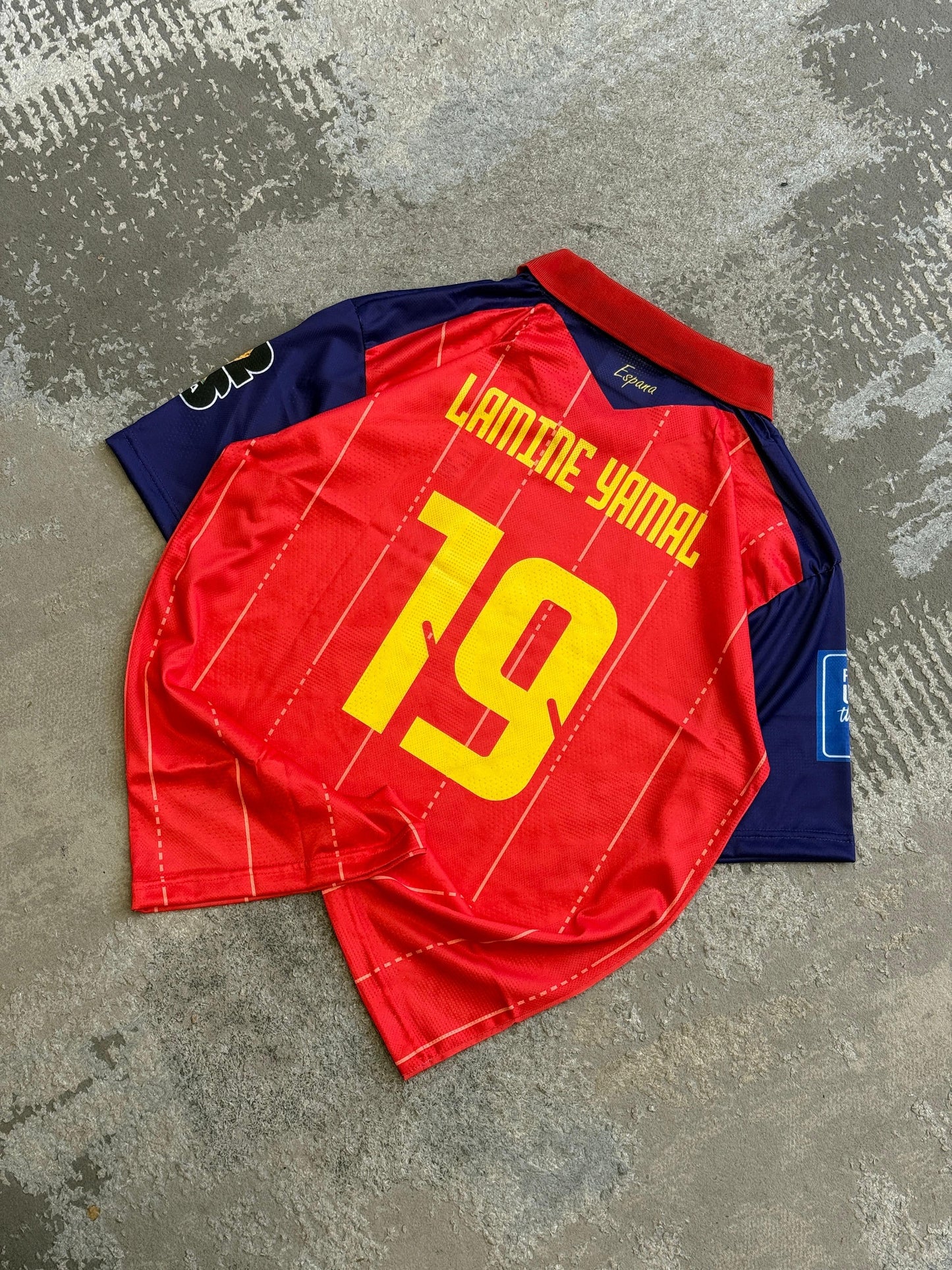 Yamal Spain 2026 Home World Cup Premium Quality Collar Five Sleeve Sublimation -