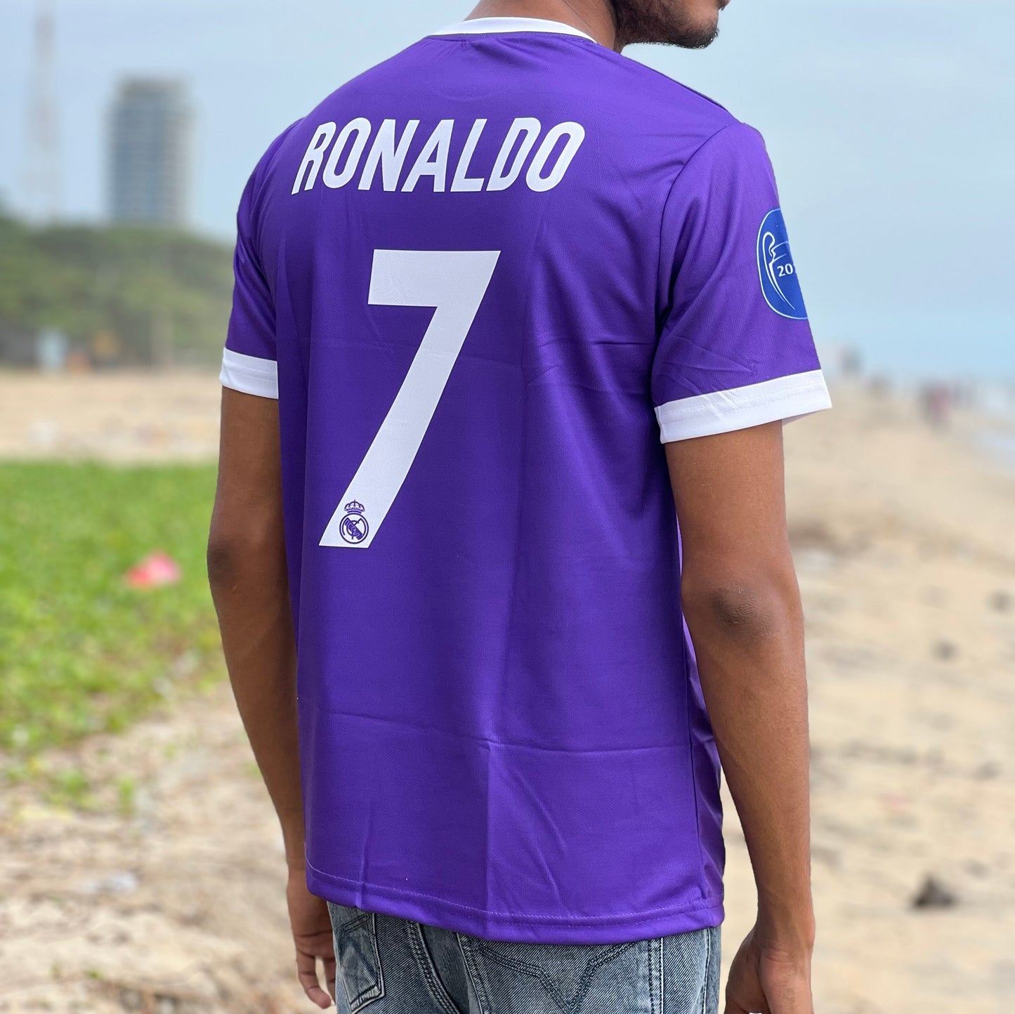 Realmadrid purple 2017 final ucl edition ronaldo 7 halfsleeve- P704