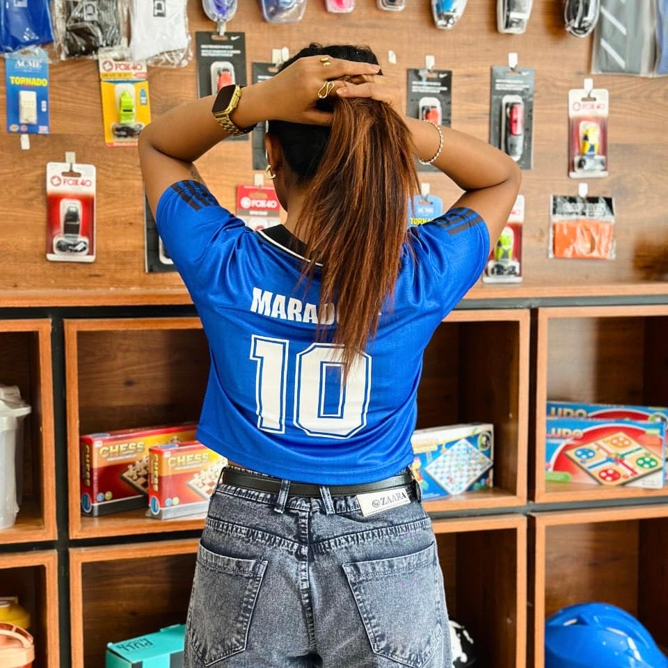 Crop top Collar neck jersey Argentina Maradona - bmg store