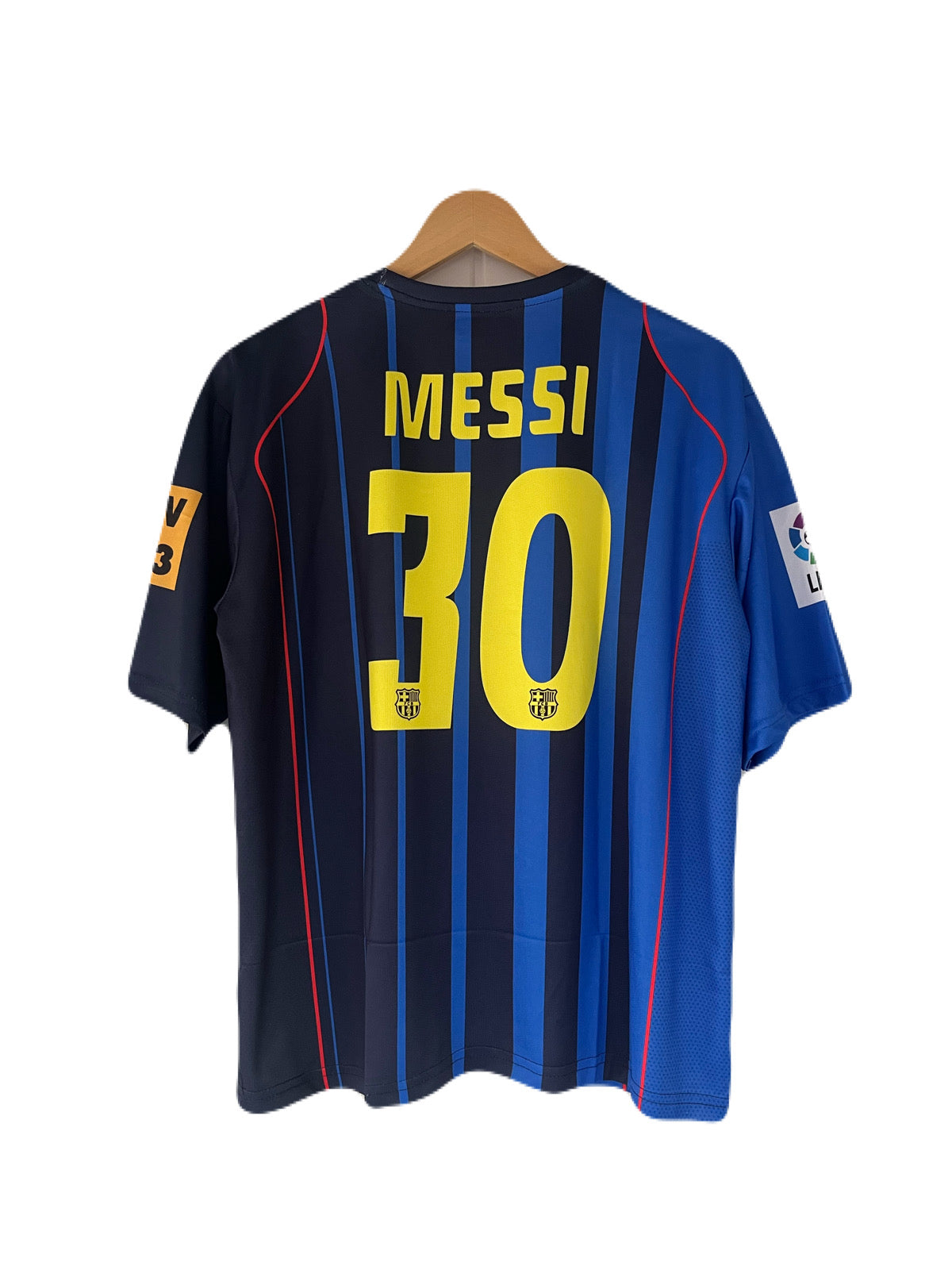 Barcelona Retro Away Messi Five Sleeve Embroidery Jersey -P1183