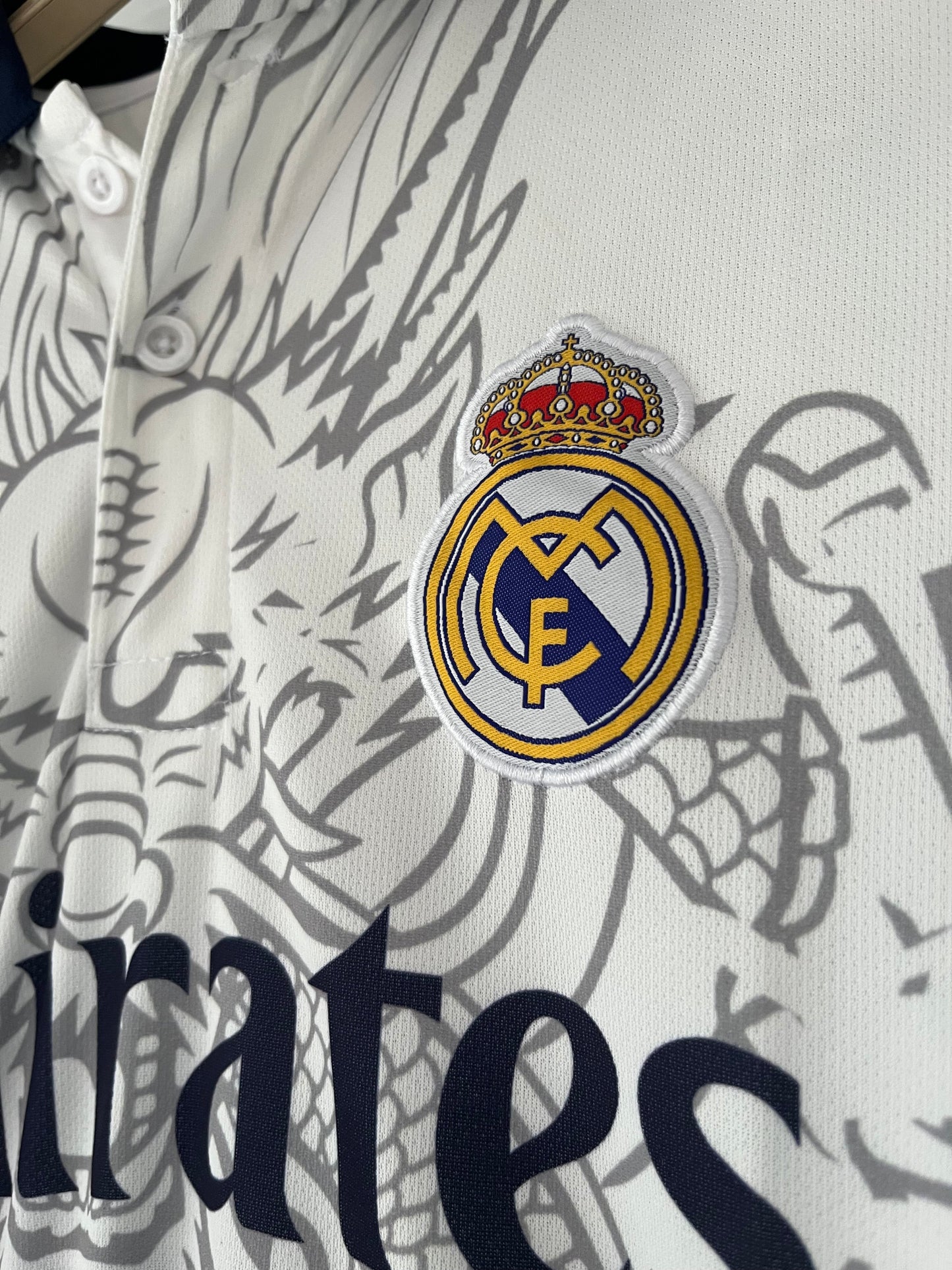 Real Madrid Dragon Edition No name collar half sleeve jersey -