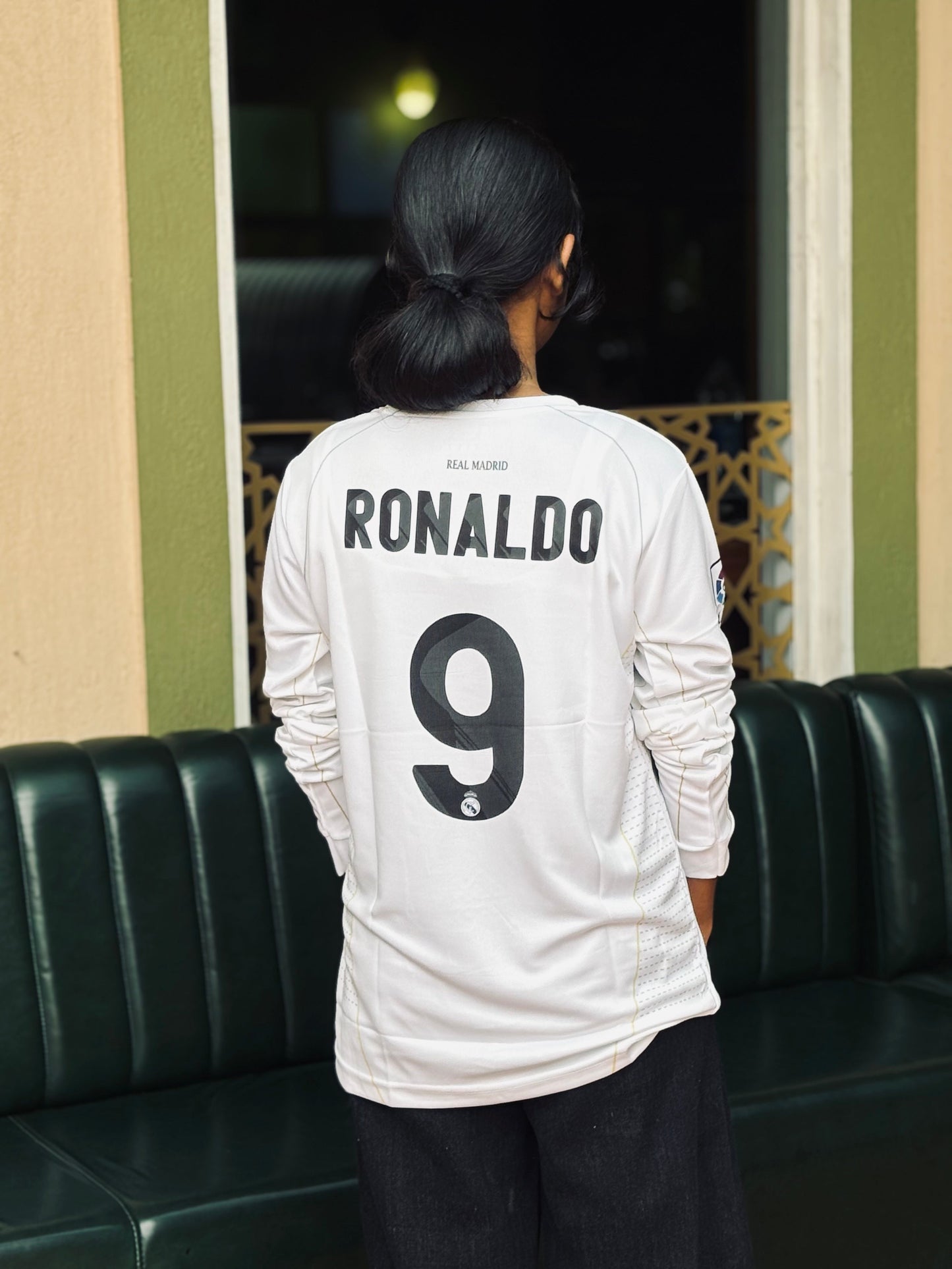 Realmadrid 2009/10 home jersey full sleeve ronaldo - P807