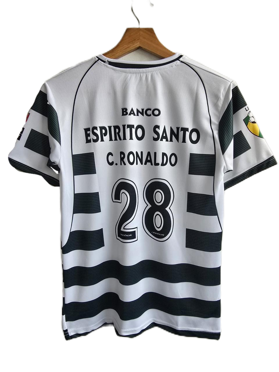 Sporting 2001-03 Home kit Ronaldo Embroidery Half sleeve - P489