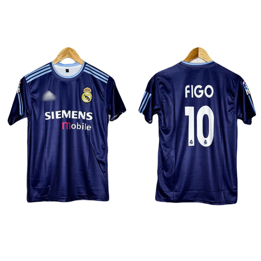 Real Madrid 2004 Away Kit Figo Half Sleeve - bmg store