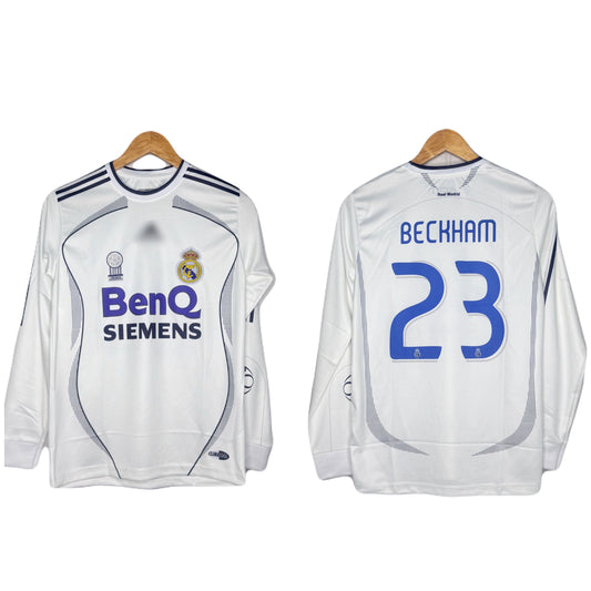 Real Madrid 2006-07 Home Kit Beckham Full Sleeve - bmg store