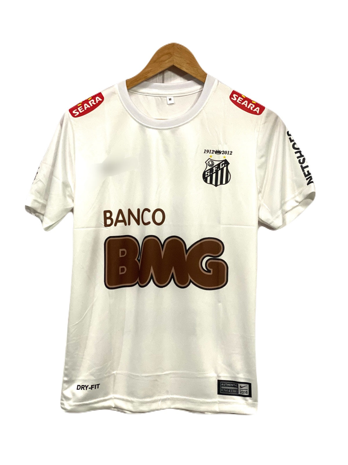 BEST RETRO JERSEY SANTOS NEYMAR WHITE HALF SLEEVE JERSEY - ms retro stroe