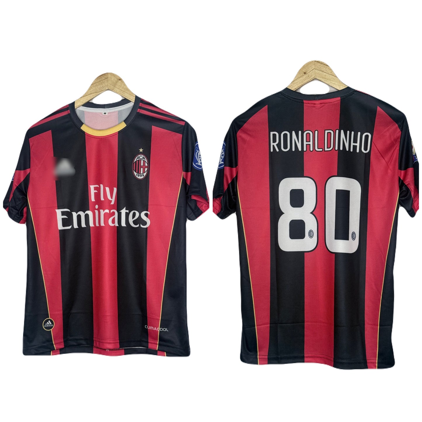 Ac Milan 2010-11 Home Kit Ronaldinho Half Sleeve - bmg store