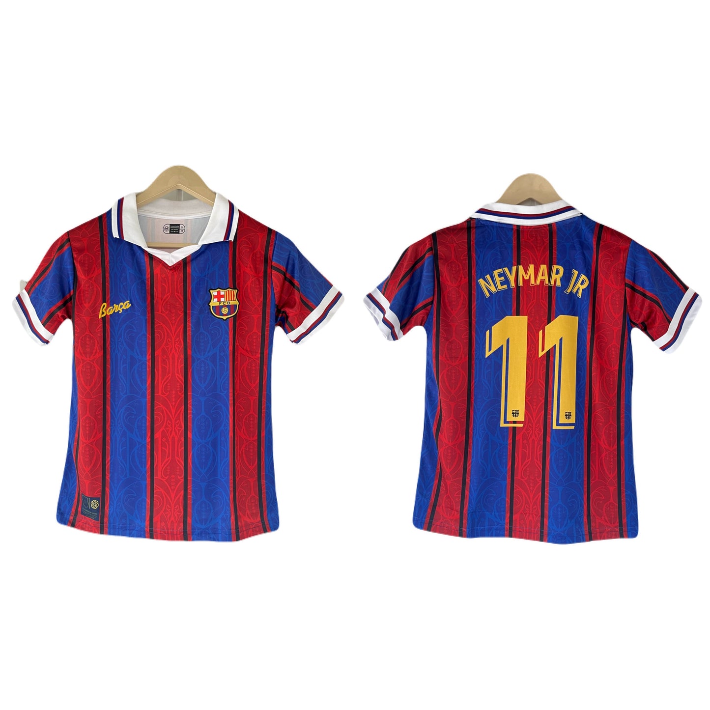 Neymar  Barcelona 125th Anniversary Kit Half Sleeve embroidery -