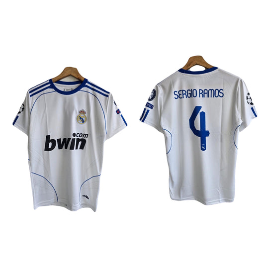 Real madrid 2007/08 sergio ramos home jersey - P808 bmg store
