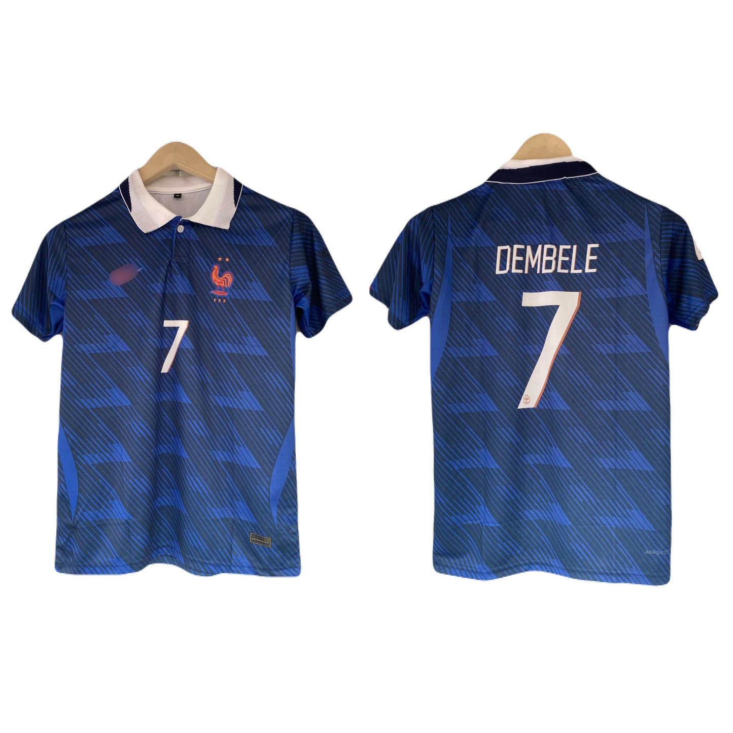 Dembele France 2026 world cup Home Half Sleeve collar Sublimation -