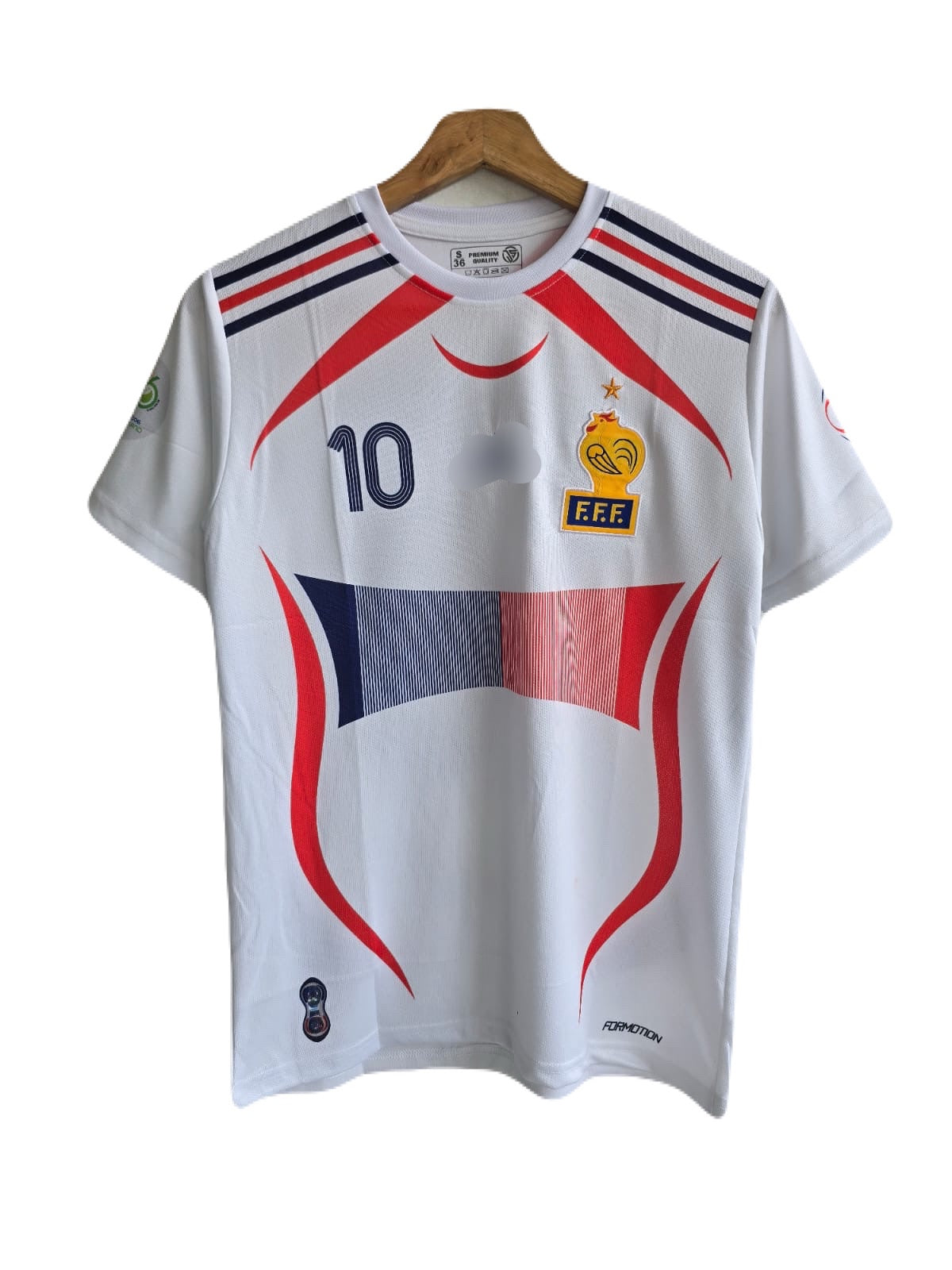 France 2006  Away Kit Zidane Half sleeve Embroidery P2000