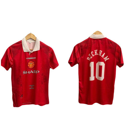 Manchester united 1996/98 home jersey beckham p483 - bmg store