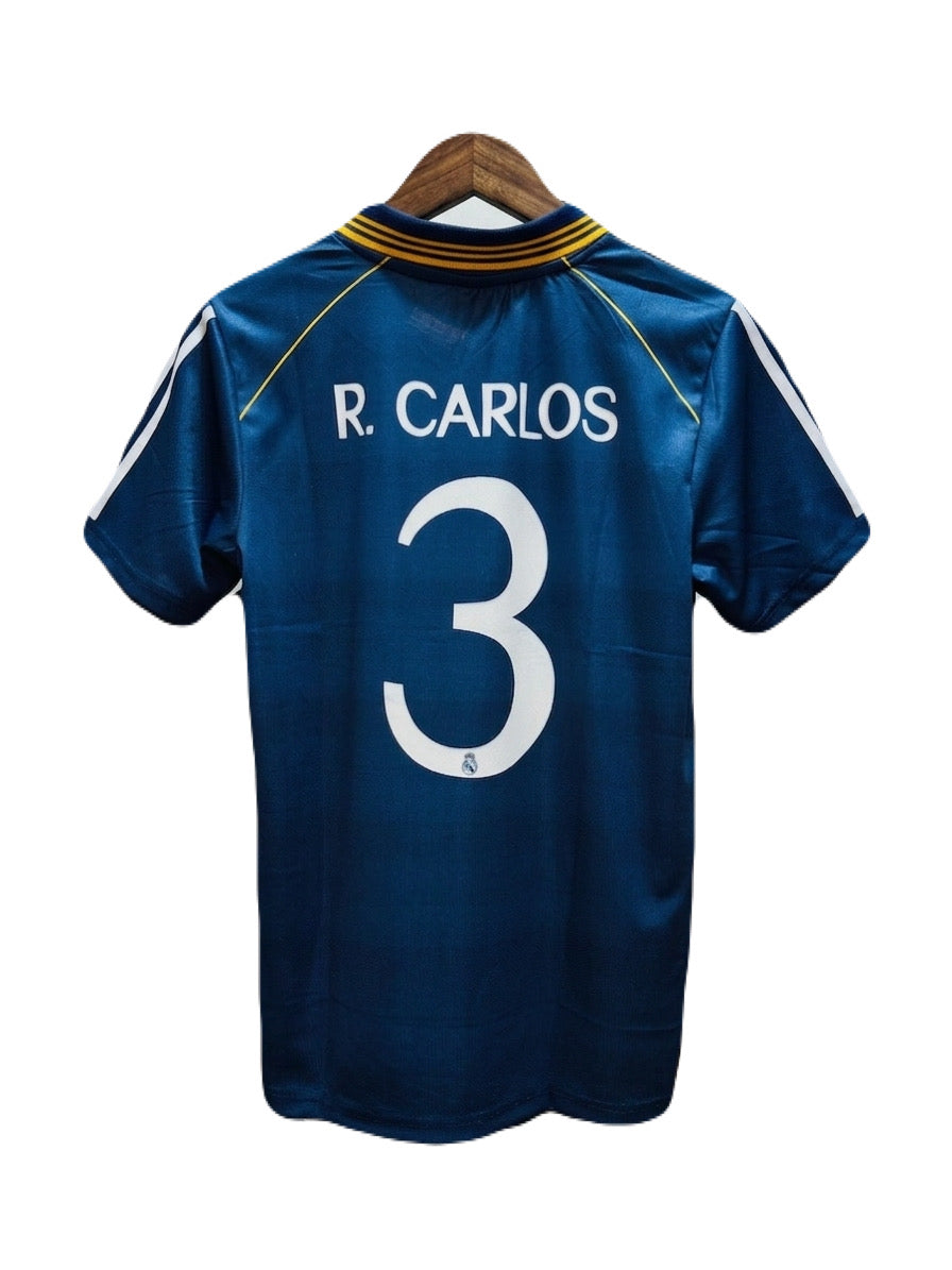 Real madrid away Carlos Half Sleeve collar Sublimation - Ms Retro Store