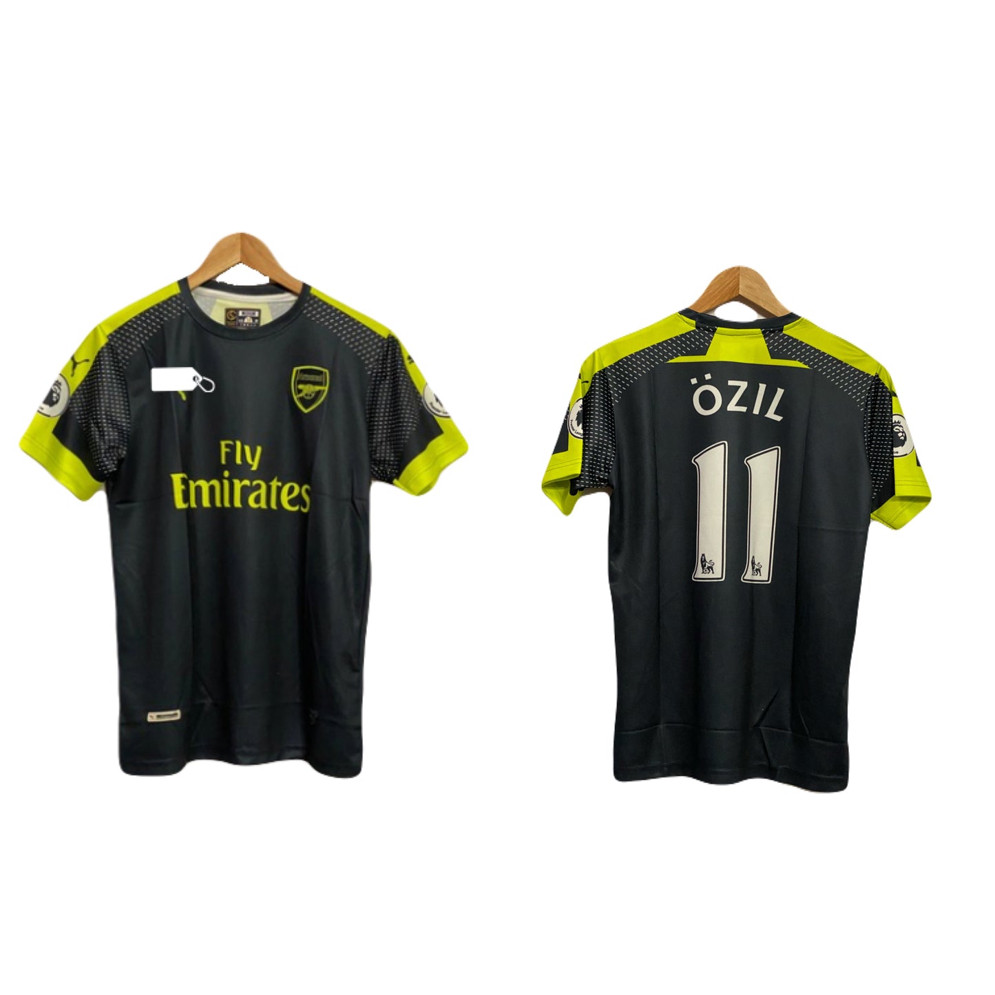 Ozil arsenal black and yellow vintage jersey P1109 - ms retro store