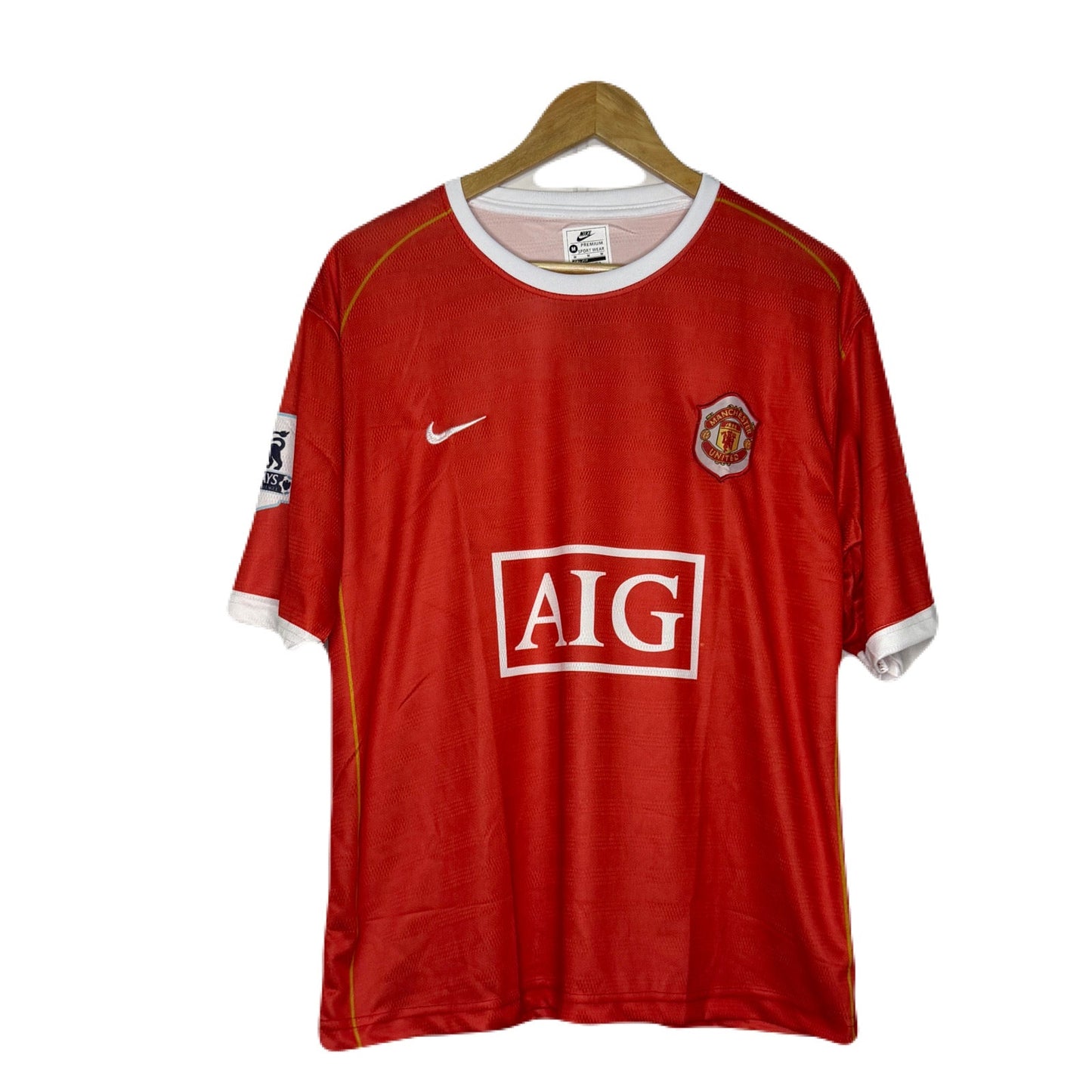 Manchester United 2006-07 Home kit Ronaldo Embroidery Five Sleeve  - P788