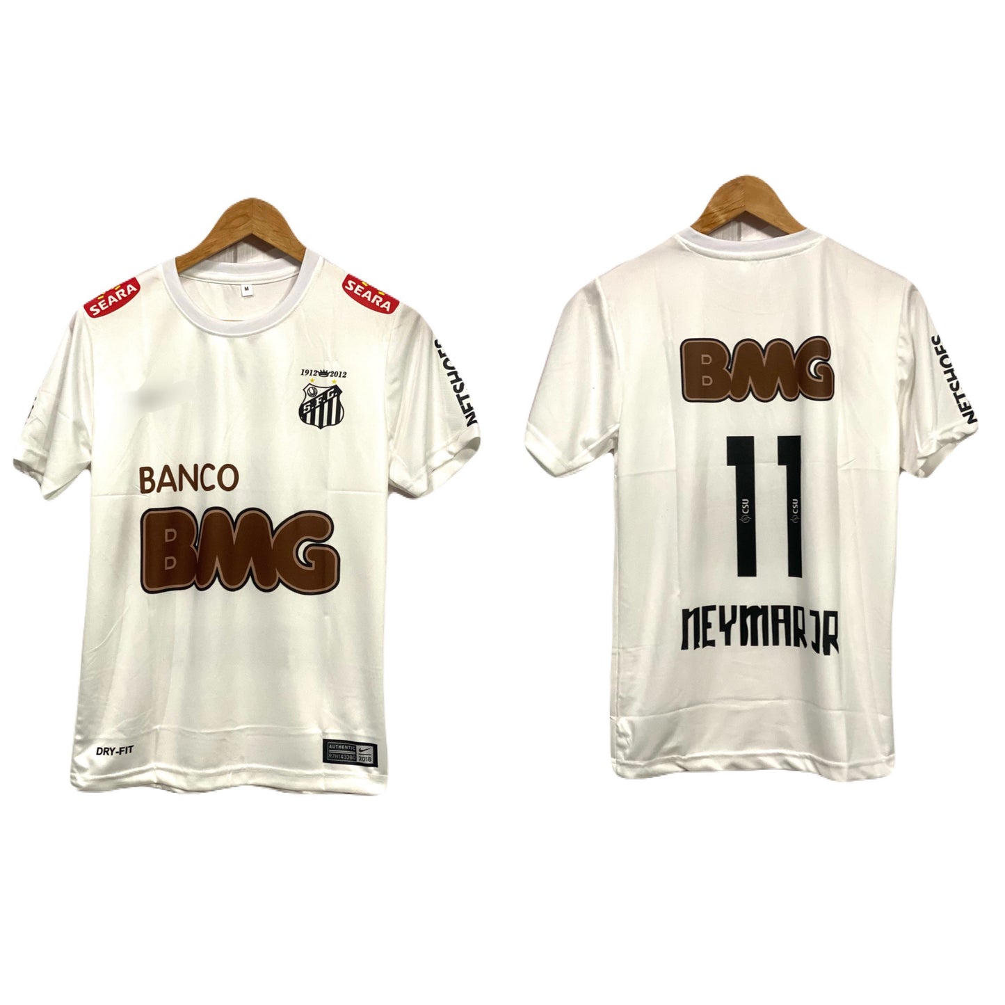 BEST RETRO JERSEY SANTOS NEYMAR WHITE HALF SLEEVE JERSEY - ms retro stroe