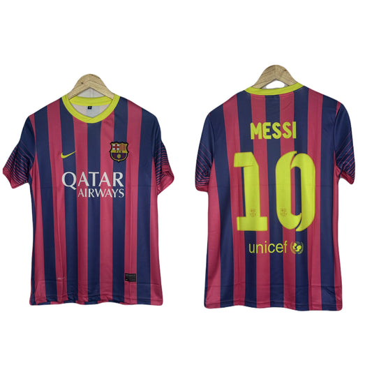 Fc Barcelona 2013-14 Home Kit Messi Half Sleeve - P871 bmg store