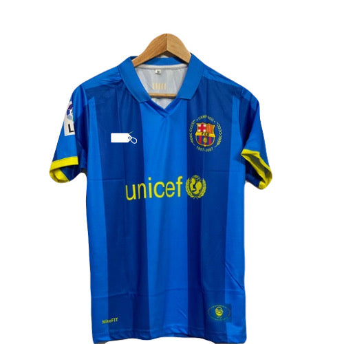 Barcelona vintage blue ronaldinho collar jersey - ms retro store