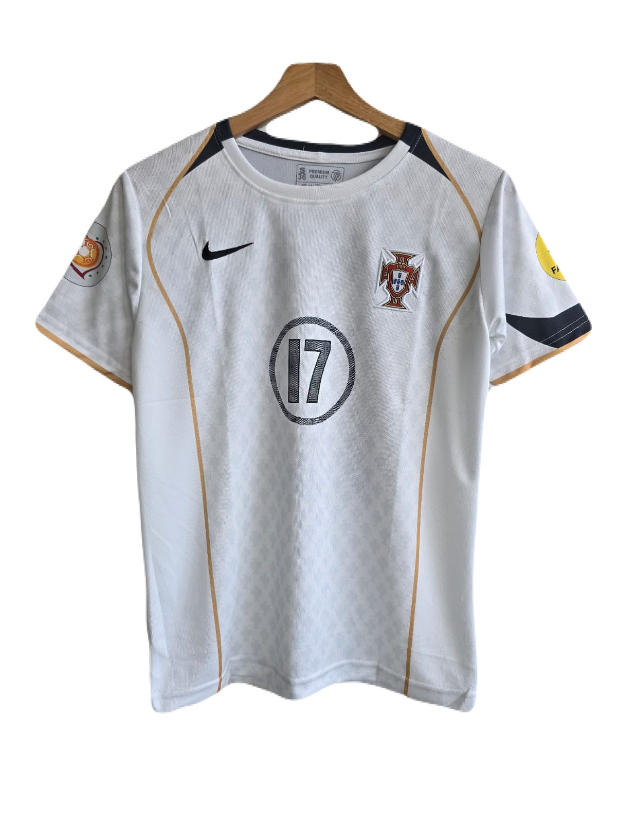 Portugal 2006 Away Ronaldo Half Sleeve Embroidery Jersey