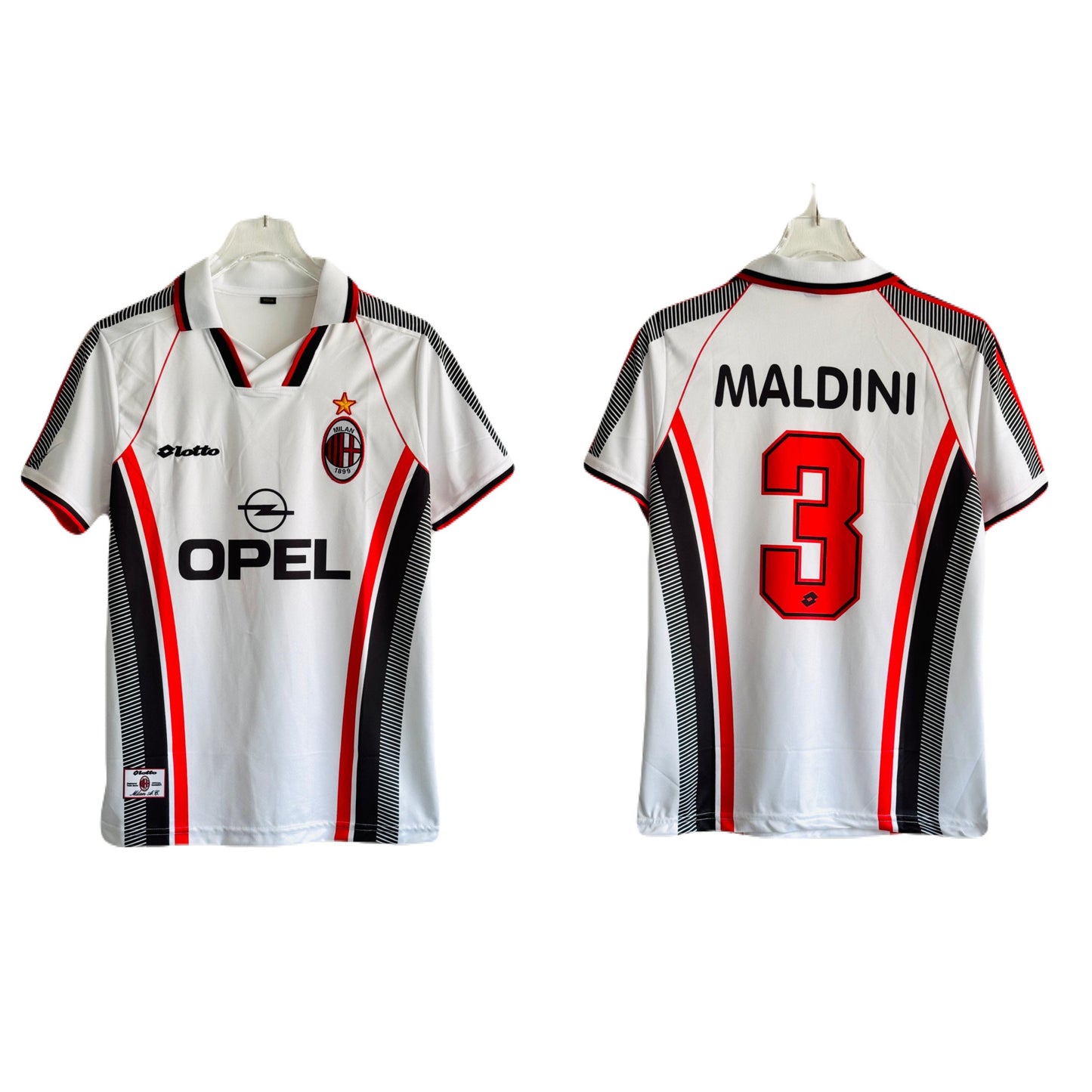 Maldini ac milan 2004 Away collar half sleeve jersey -