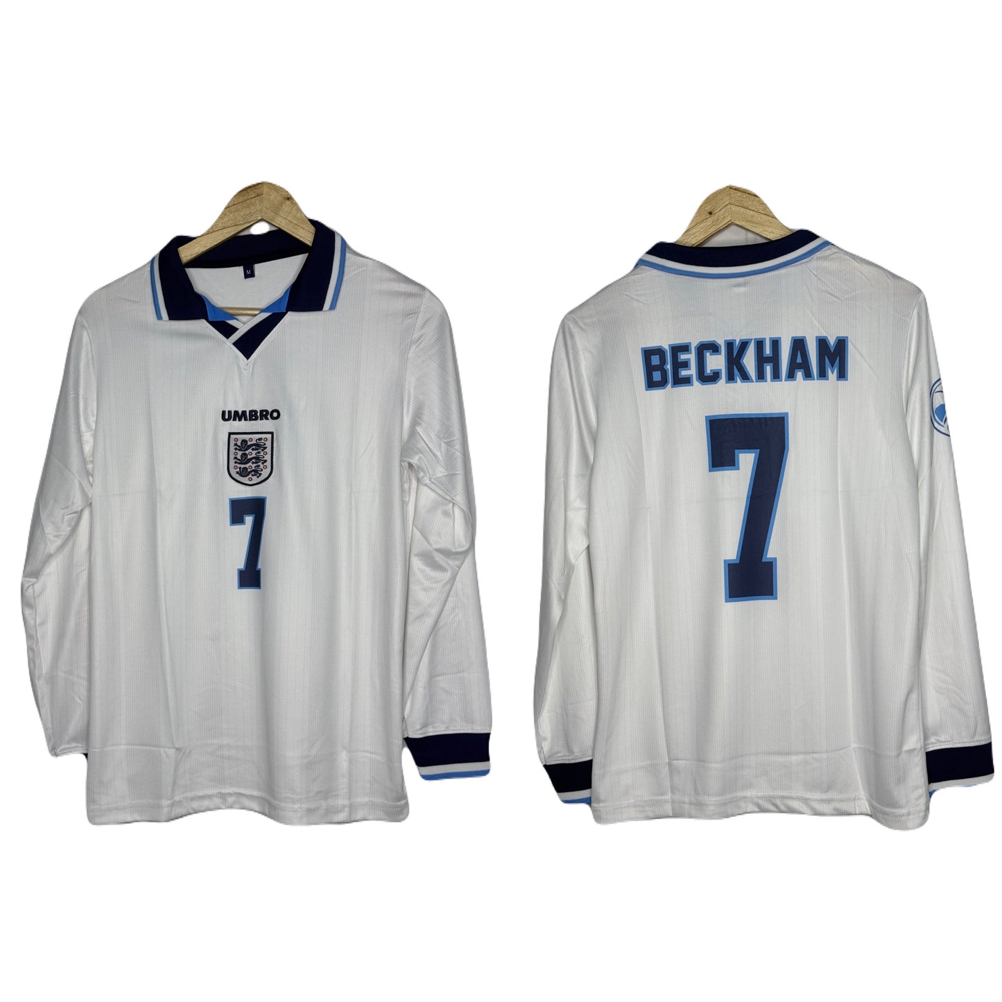 England 1996-97 Beckham Home Kit Full Sleeve - P866 bmg store
