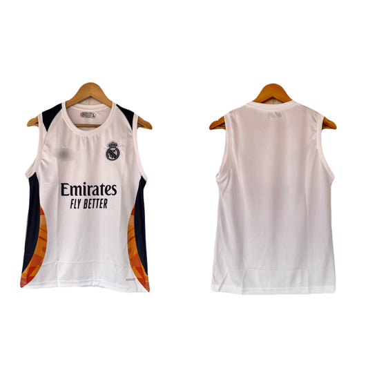 Real madrid plane back sleevless bib embroidery - P1566