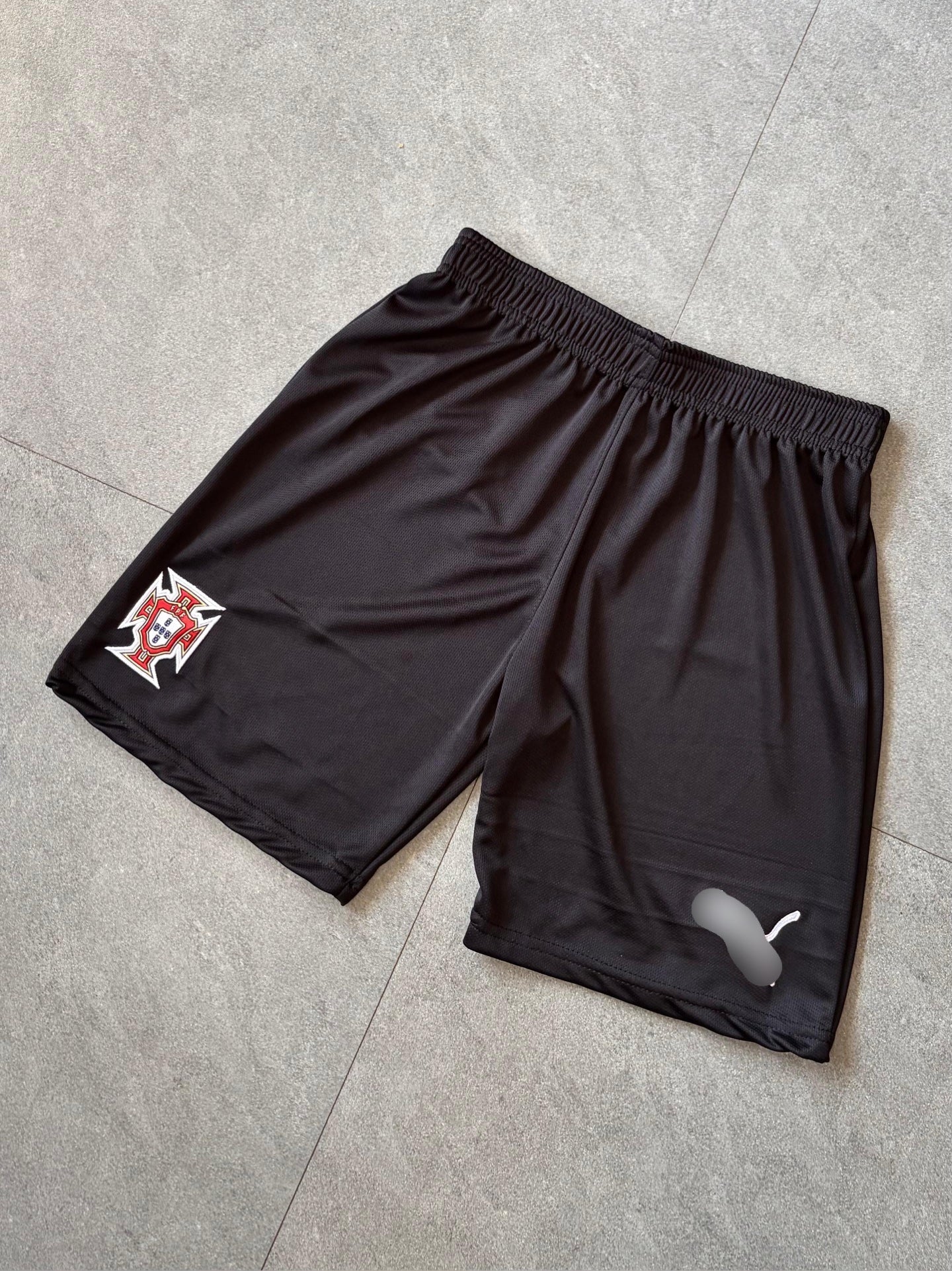 Portugal 2026 Embroidery black shorts/ -