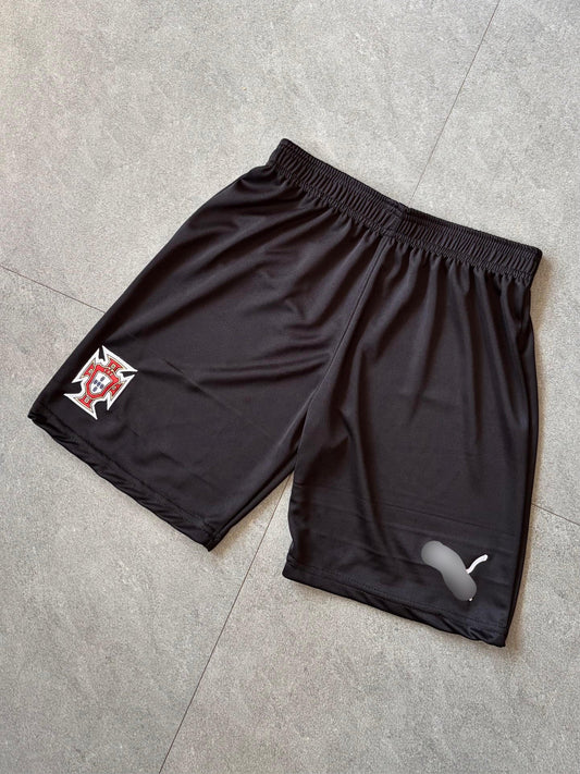 Portugal 2026 Embroidery black shorts/ -