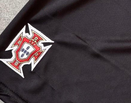 Portugal 2026 Embroidery black shorts/ -