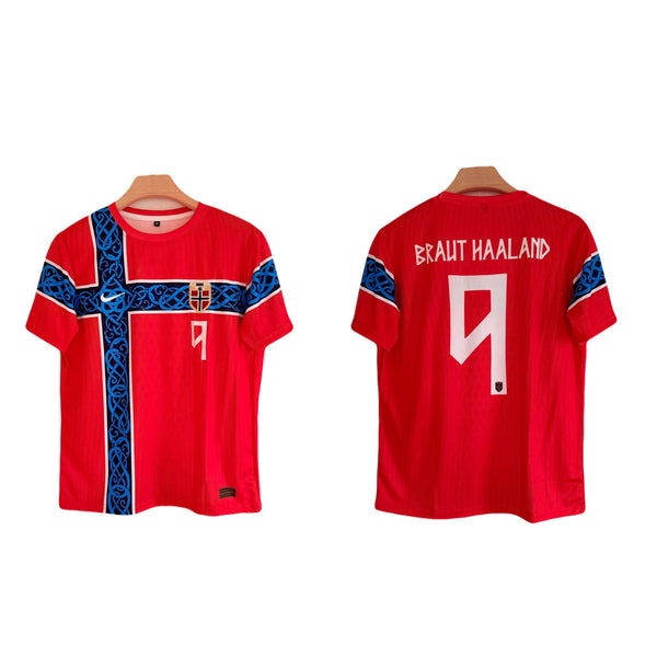 Norway 2026 world cup home haaland half sleeve embroidery Jersey