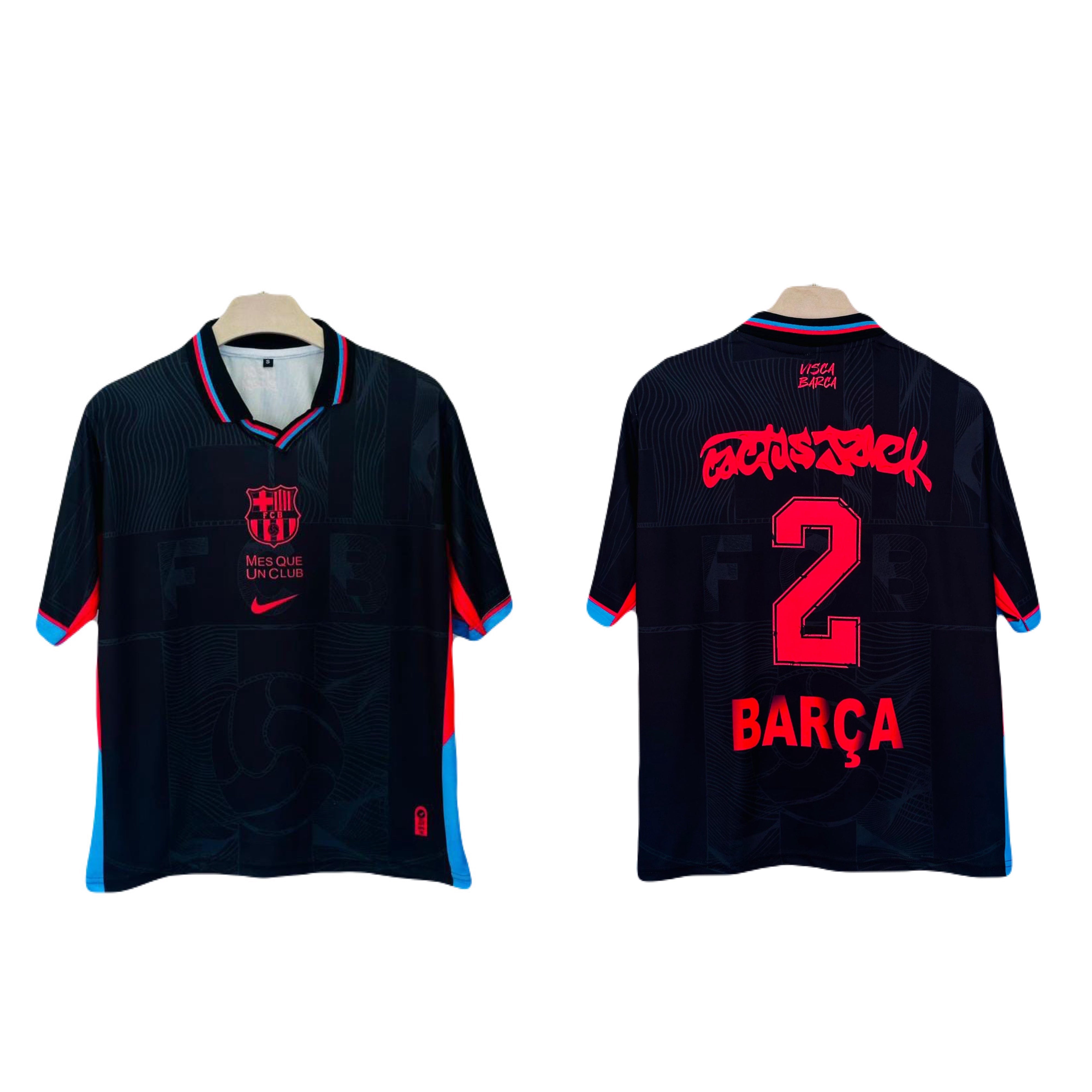 Barcelona x Travis Scott Cactus Jack Black Away Edition Jersey