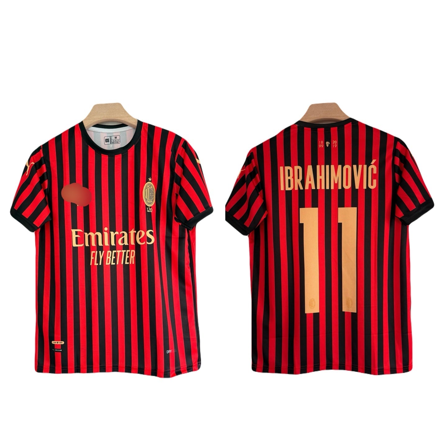 Ac Milan 120th Anniversary Special Edition Kit Ibrahimovic Half Sleeve - P1221 Ms Retro Store