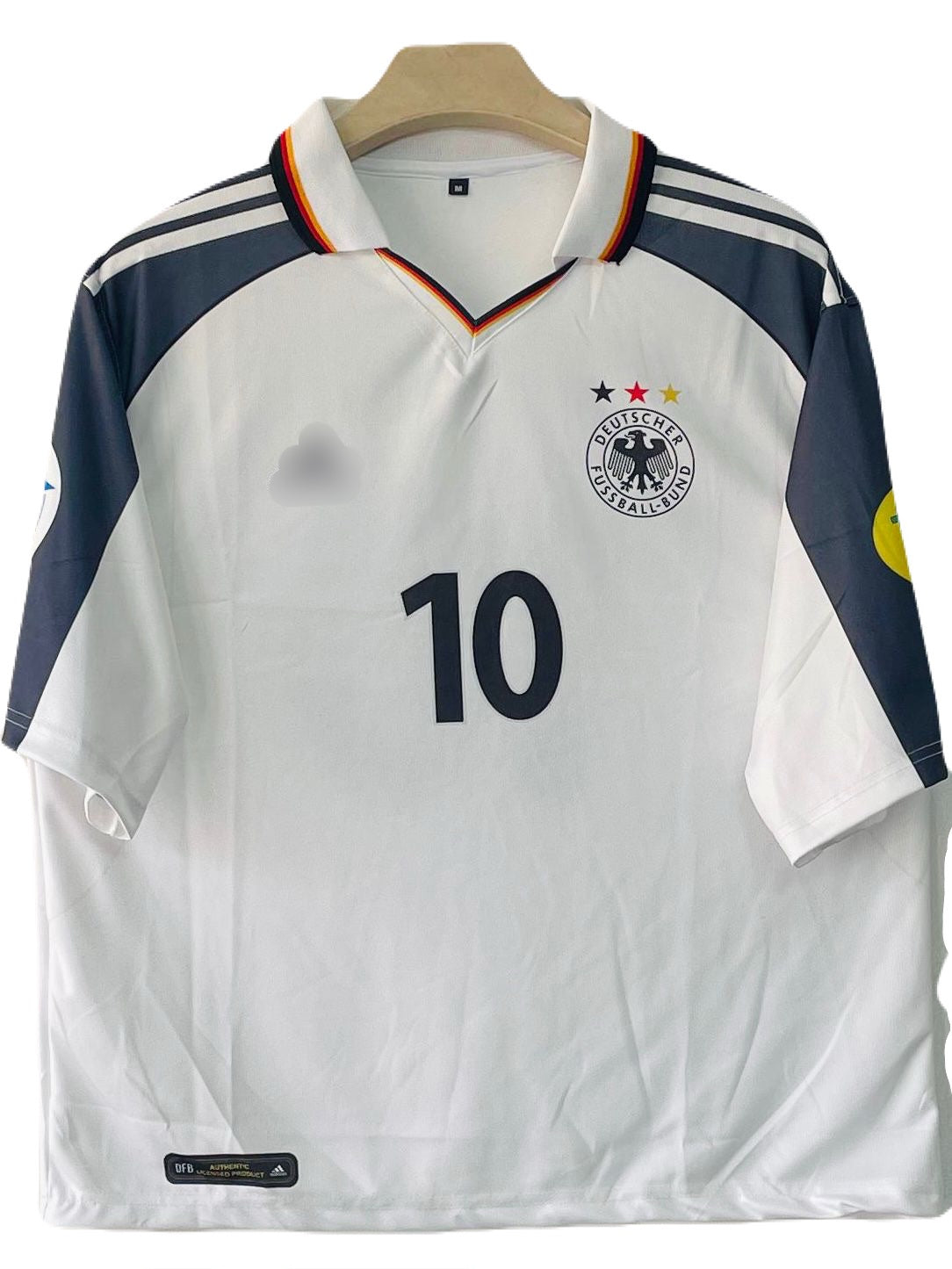 Matthaus Germany 1996 home  Collar Five sleeve Jersey -p1761