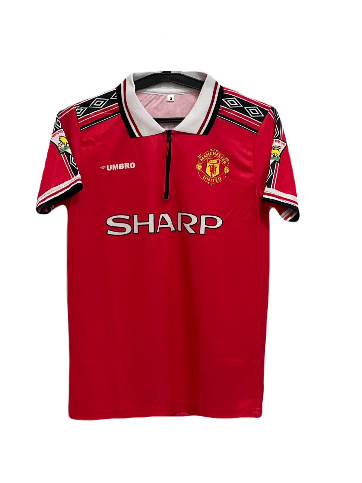 Manchester united 1998/99 Home jersey Beckham zip type - P90 – BMG