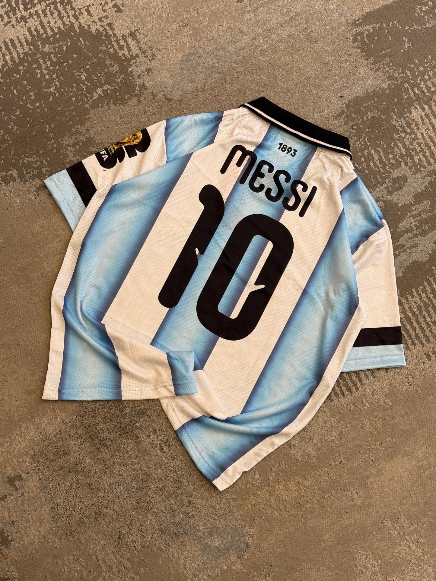 Messi Argentina 2026 Home World Cup  Premium Quality Collar Five Sleeve Sublimation  -
