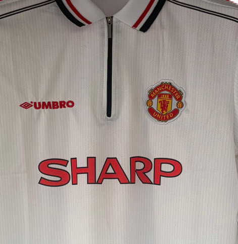 Manchester united 1998/99 Third kit zip type full sleeve embroidery beckham P1615 -